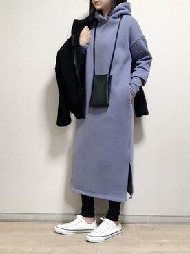 「socolla（ソコラ）のアイテム（ワンピース/ドレス）」を使った、ange⭐︎さん（レディース・165cm）の冬コーディネート