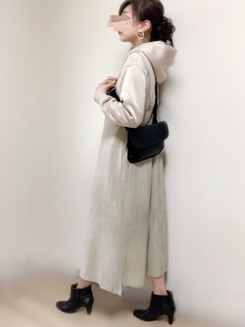 「URBAN RESEARCH Sonny Label（アーバンリサーチサニーレーベル）のポンチルーズパーカー2（Tシャツ/カットソー）」を使った、ange⭐︎さん（レディース・165cm）の冬コーディネート