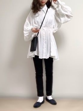 「スキニー」｜「アイテム（チュニック）」を使った、ange⭐︎さん（レディース・165cm）の冬コーディネート