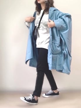 「UNIQLO（ユニクロ）のWOMEN ウルトラストレッチジーンズ（デニムパンツ）」を使った、ange⭐︎さん（レディース・165cm）の春コーディネート