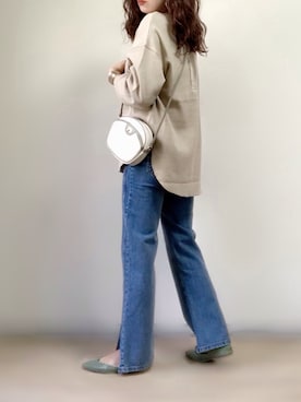 「ワッフル」｜「アイテム（その他シューズ）」を使った、ange⭐︎さん（レディース・165cm）の春コーディネート