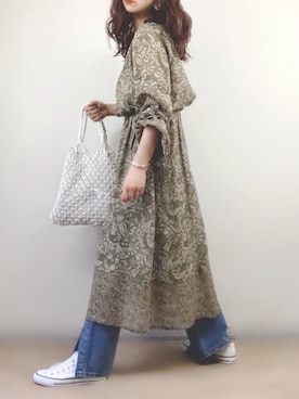 「crie conforto」｜「アイテム（ワンピース/ドレス）」を使った、ange⭐︎さん（レディース・165cm）の春コーディネート