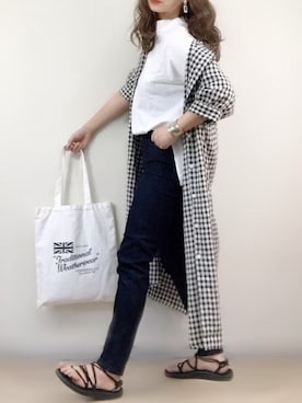 「EDWIN」｜「アイテム（ワンピース/ドレス）」を使った、ange⭐︎さん（レディース・165cm）の春コーディネート