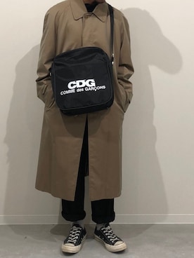 「アイテム（トレンチコート）」を使った、eunoia ヨネウさん（メンズ・171cm・20代）の春コーディネート