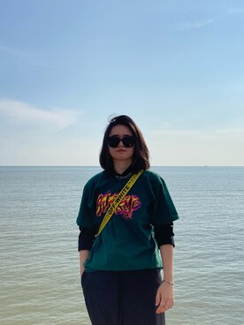 「Supreme （シュプリーム）のアイテム（トップス、グリーン系）」を使った、ccyy00さん（レディース）の春コーディネート