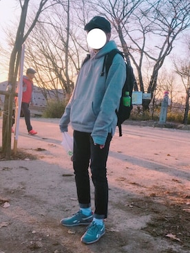 「ノームコア」｜「アイテム（キャップ）」を使った、tttさん（メンズ・170cm）の冬コーディネート