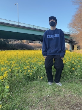 「アイテム（スウェット）」を使った、tttさん（メンズ・170cm・20代）の春コーディネート
