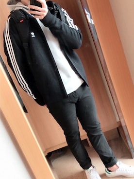 「アイテム（ジャージ）」を使った、りょうさん（メンズ・174cm・10代）の冬コーディネート