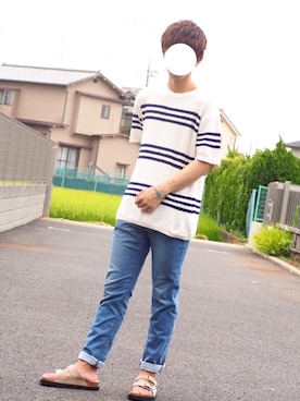 「サマーニット」｜りょうさん（メンズ・174cm・10代）の夏コーディネート
