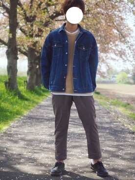 「Right-on（ライトオン）のアイテム（チノパンツ）」を使った、りょうさん（メンズ・174cm）の春コーディネート