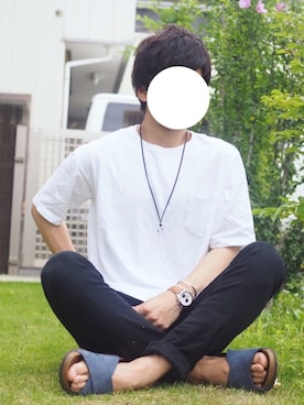 「URBAN RESEARCH（アーバンリサーチ）のアイテム（サンダル）」を使った、りょうさん（メンズ・174cm）の夏コーディネート