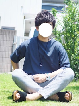 「アイテム（バングル/リストバンド）」を使った、りょうさん（メンズ・174cm・20代）の夏コーディネート