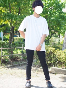 「アイテム（バングル/リストバンド）」を使った、りょうさん（メンズ・174cm・20代）の夏コーディネート