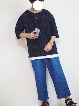 「アイテム（バングル/リストバンド）」を使った、りょうさん（メンズ・174cm・20代）の夏コーディネート