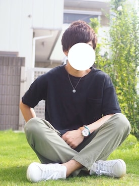 「アイテム（バングル/リストバンド）」を使った、りょうさん（メンズ・174cm・20代）の夏コーディネート