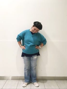 「ink（インク）のアイテム」を使った、okuchamaさん（レディース・150cm）の秋コーディネート