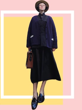 「Gauze#（ガーゼ）のアイテム」を使った、輪廻愛さん（レディース・165cm）の冬コーディネート