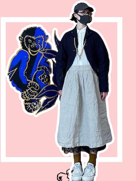 「Yohji Yamamoto（ヨウジヤマモト）のアイテム（ジャケット/アウター）」を使った、輪廻愛さん（レディース・165cm）の春コーディネート