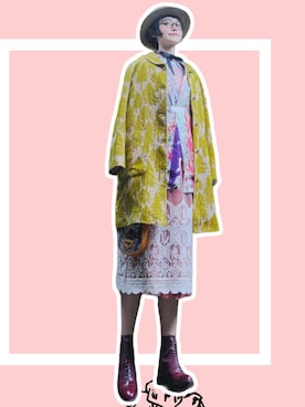 「むぎわら帽子」｜「アイテム（ジャケット/アウター）」を使った、輪廻愛さん（レディース・165cm）の春コーディネート