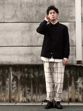 「THEE（シー）のアイテム（ジャケット/アウター）」を使った、mino さん（メンズ・168cm）の春コーディネート