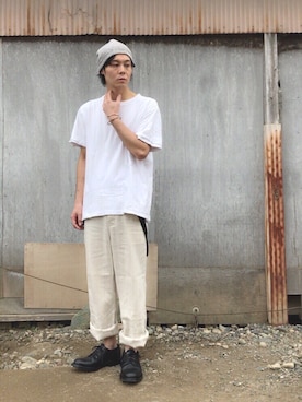 「Curly（カーリー）のアイテム（帽子）」を使った、mino さん（メンズ・168cm）の秋コーディネート