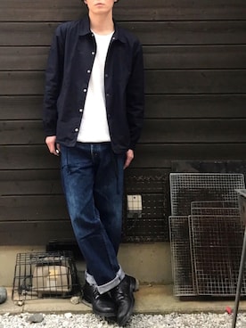「THEE（シー）のアイテム（ジャケット/アウター）」を使った、mino さん（メンズ・168cm）の春コーディネート