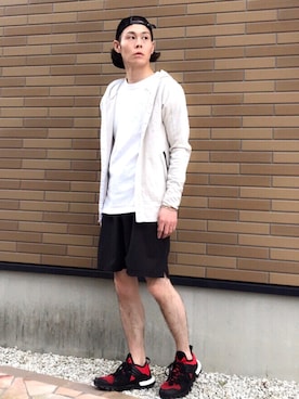 「Hender Scheme（エンダースキーマ）のアイテム（帽子）」を使った、mino さん（メンズ・168cm）の春コーディネート