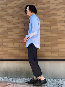 「Scye（サイ）のアイテム（デニムパンツ）」を使った、mino さん（メンズ・168cm）の夏コーディネート