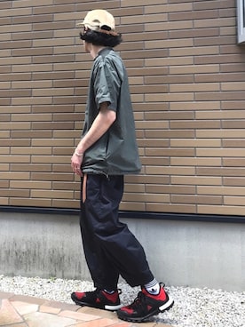「SCYE BASICS（サイベーシックス）のアイテム（トップス）」を使った、mino さん（メンズ・168cm）の夏コーディネート