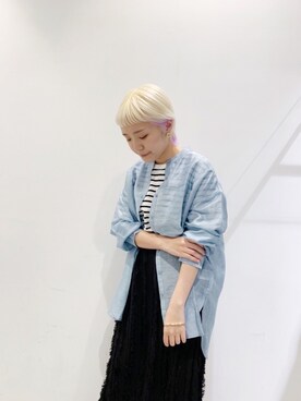 「SENSE OF PLACE by URBAN RESEAR」｜「アイテム（アクセサリー）」を使った、微さん（レディース・158cm）の春コーディネート