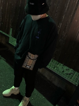 「イージーブースト」｜「アイテム（帽子）」を使った、SHINYA YONEDAさん（メンズ・169cm）の冬コーディネート