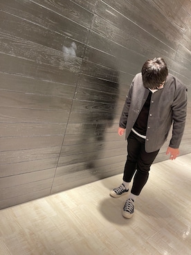 「COLONY 2139（コロニートゥーワンスリーナイン）のアイテム（テーラードジャケット）」を使った、SHINYA YONEDAさん（メンズ・169cm）の冬コーディネート