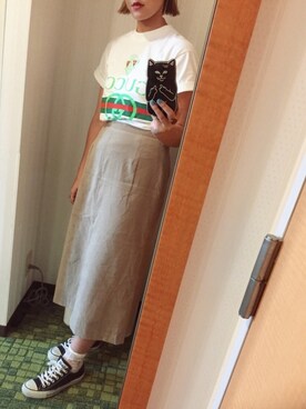 「RORO（ロロ）のアイテム」を使った、yumaさん（レディース・165cm）の夏コーディネート