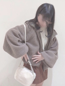 「アイテム（ブルゾン）」を使った、Karin☆*.✽さん（レディース・151cm・10代）の冬コーディネート