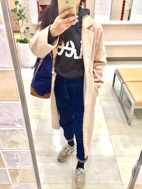 「archives（アルシーヴ）のアイテム（チェスターコート）」を使った、maju☆*:.｡. ♪さん（レディース・161cm）の春コーディネート