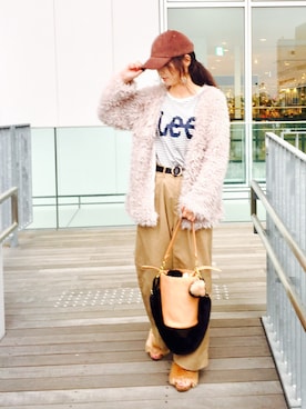 「RAY CASSIN（レイカズン）のアイテム（ノーカラージャケット）」を使った、maju☆*:.｡. ♪さん（レディース・161cm）の秋コーディネート