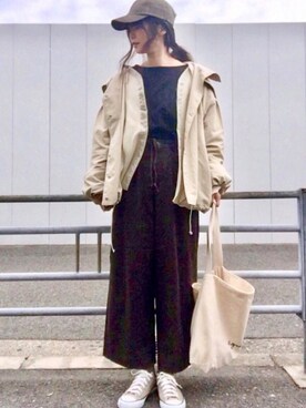「アイテム（マウンテンパーカー）」を使った、maju☆*:.｡. ♪さん（レディース・161cm）の秋コーディネート