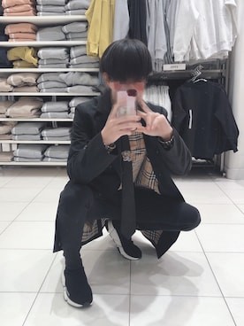 「アイテム（フォーマルスーツ/小物）」を使った、がっきーさん（メンズ・169cm・10代）の冬コーディネート