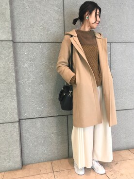 「SHEL’TTER（シェルター）のアイテム」を使った、さとぅーさん（レディース・170cm）の冬コーディネート