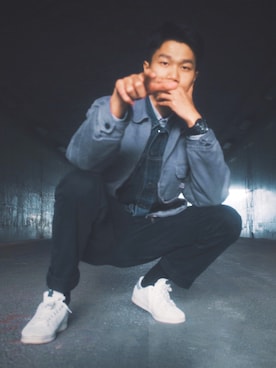 「ESPRIT（エスプリ）のアイテム（パンツ）」を使った、Hiraethさん（メンズ・181cm）の冬コーディネート
