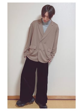 「G.O.C（ジーオーシー）のアイテム（テーラードジャケット）」を使った、りょうちさん（メンズ・162cm）の冬コーディネート