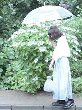 「カメラ女子」｜「アイテム（その他シューズ）」を使った、きいぬさん（レディース・157cm）の夏コーディネート