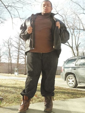 「summer」｜「アイテム（ライダースジャケット）」を使った、Jalen Timberlakeさん（メンズ・175cm）の冬コーディネート