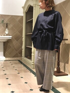 nano・universe 阿倍野 STAFFさん(レディース・160cm)の秋コーディネート