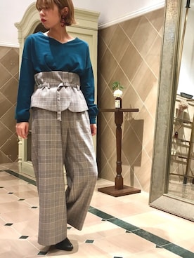 nano・universe 阿倍野 STAFFさん（レディース・160cm）の秋コーディネート