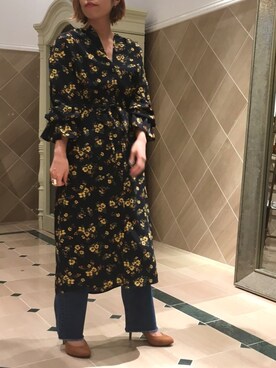 「NANO universe（ナノユニバース）のアイテム（パンプス）」を使った、nano・universe 阿倍野 STAFFさん（レディース・151cm）の冬コーディネート