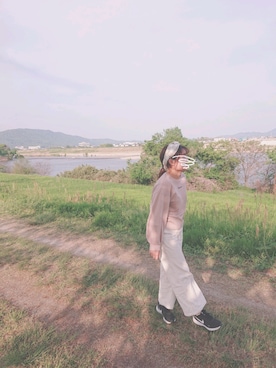 「おさんぽスタイル」｜「アイテム（パンツ）」を使った、memmasuki22さん（レディース・154cm）の春コーディネート