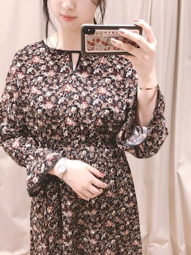「ダニエルウェリントン」｜「アイテム（ワンピース/ドレス）」を使った、ゆゆゆさん（レディース・170cm）の秋コーディネート