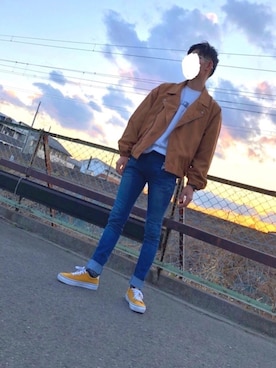 「ZIP FIVE（ジップファイブ）のアイテム（ライダースジャケット）」を使った、KAKERUさん（メンズ・167cm）の春コーディネート