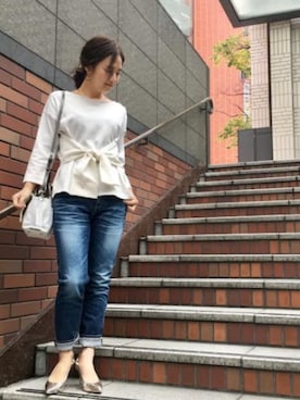 「YANUK（ヤヌーク）のアイテム」を使った、Loungedressさん（レディース・160cm）の冬コーディネート